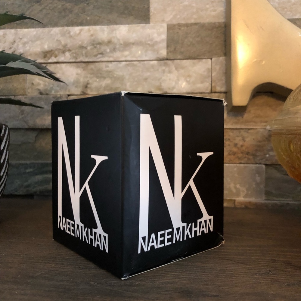 NAEEM KHAN Rose Scented Candle 100% Natural Soy Hobnail Glass Vessel 7oz NEW